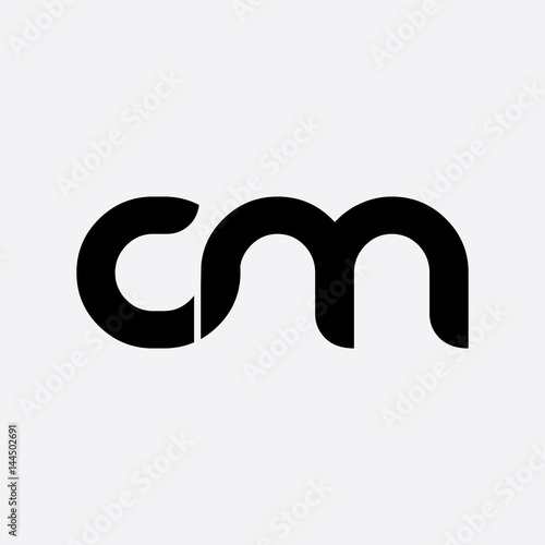 Initial Letter CM Rounded Lowercase Logo