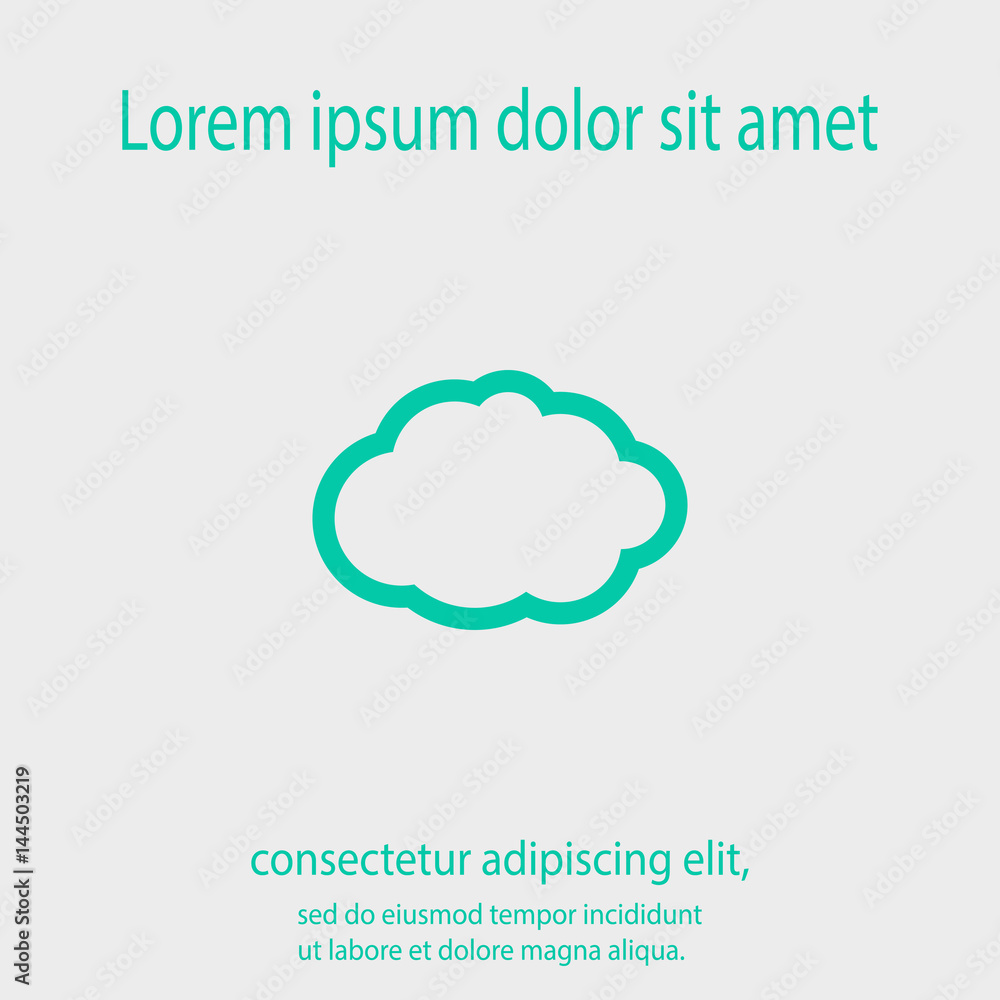 cloud icon, vector illustration. Flat design style cloud icon, vector illustration. Flat design style