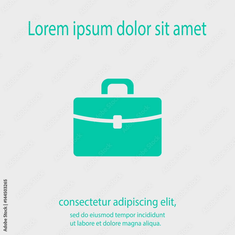 Briefcase icon, vector illustration. Flat design style Briefcase icon, vector illustration. Flat design style