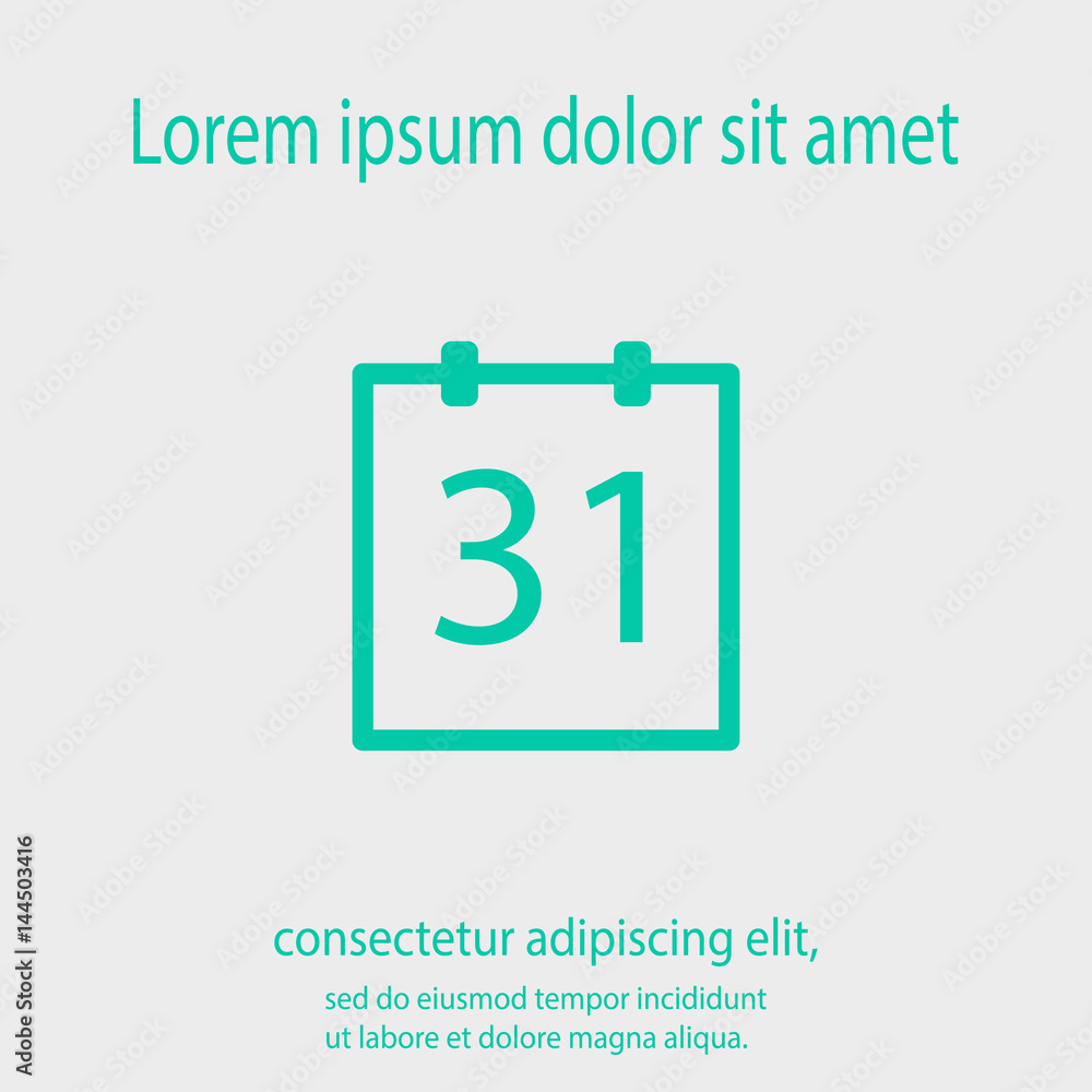 calendar icon, vector illustration. Flat design style calendar icon, vector illustration. Flat design style