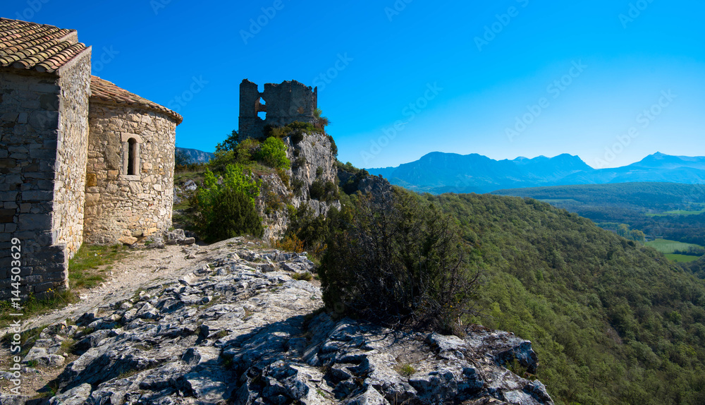 Blick auf die Burg Soyans
