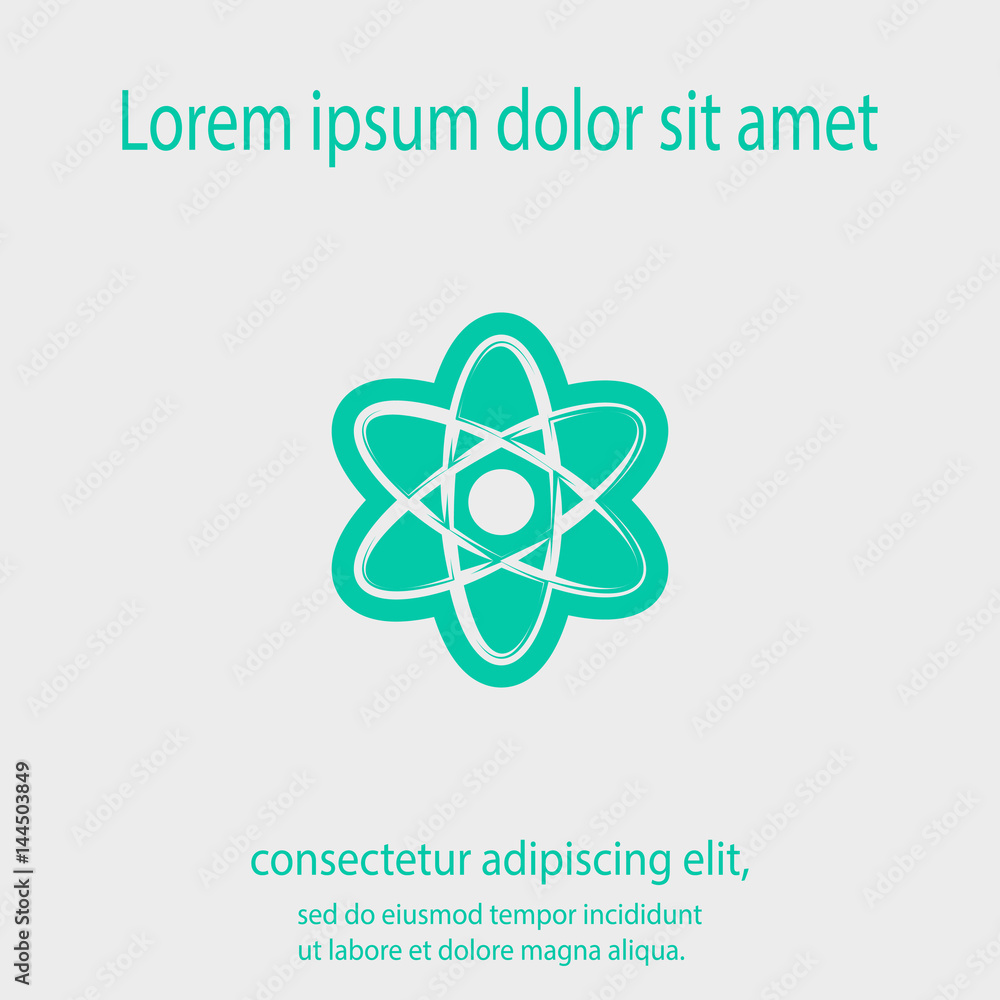 abstract physics science model icon, vector illustration. Flat design style abstract physics science model icon, vector illustration. Flat design style