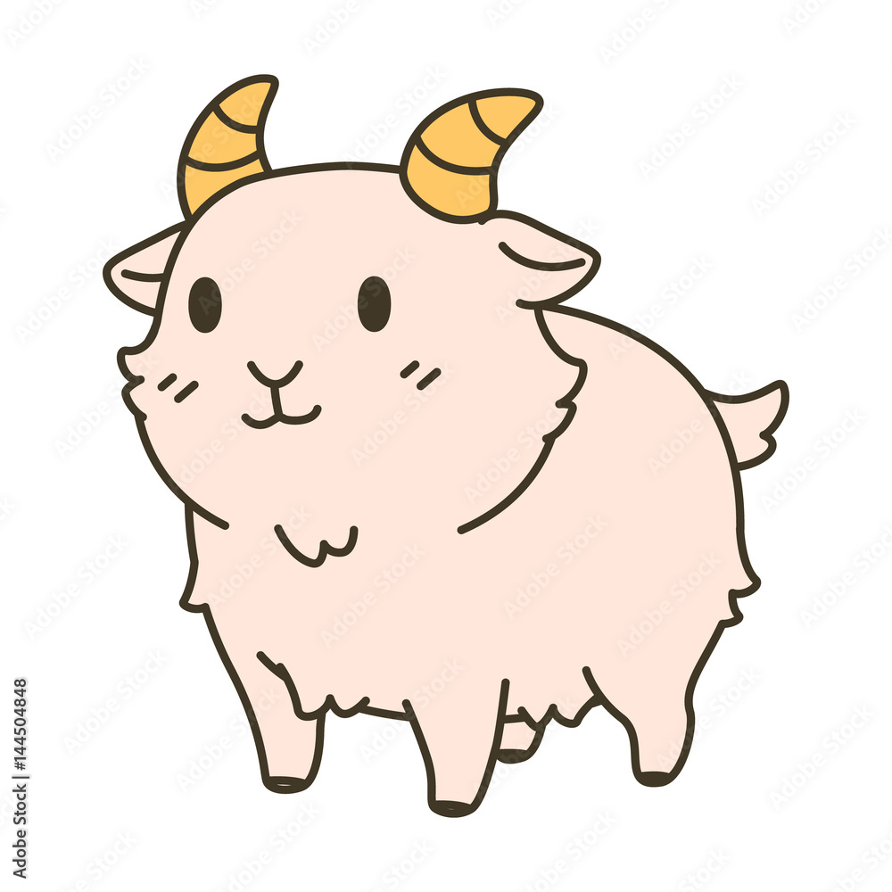 Cute goat zodiac cartoon Cute goat zodiac cartoon