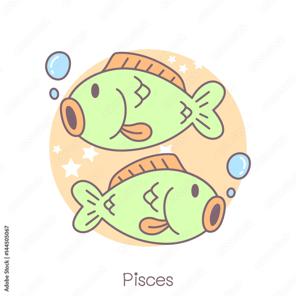 cute pisces symbol cartoon cute pisces symbol cartoon