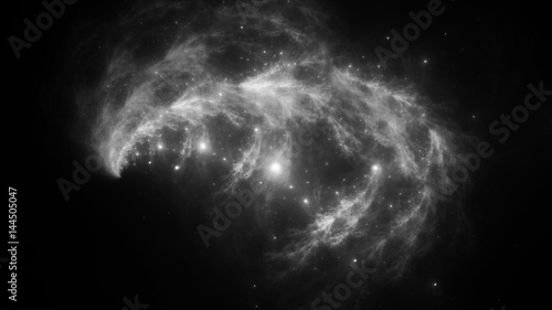 Fototapeta Naklejka Na Ścianę i Meble -  Abstract fractal illustration looks like galaxies