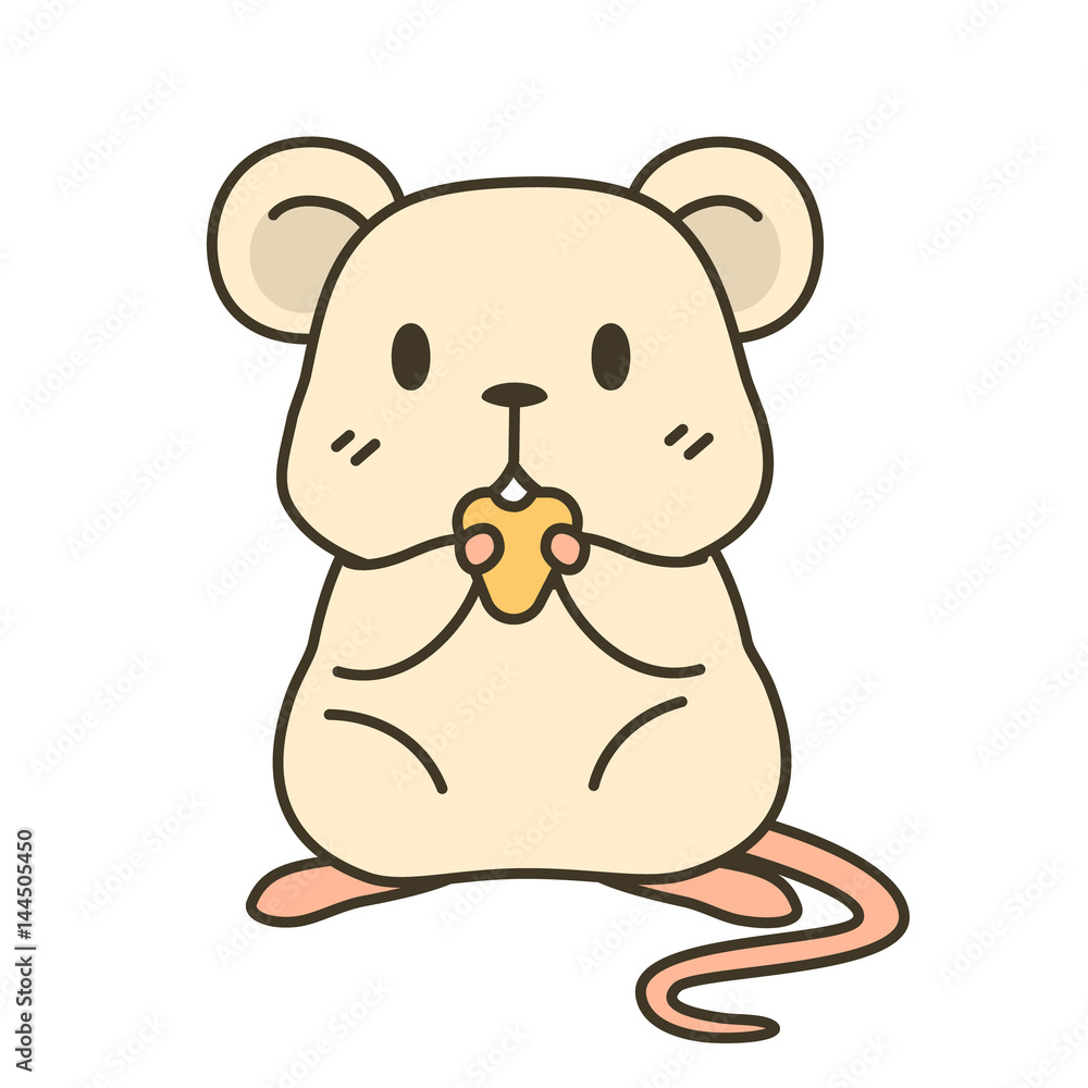 cute rat zodiac cartoon Stock Vector | Adobe Stock