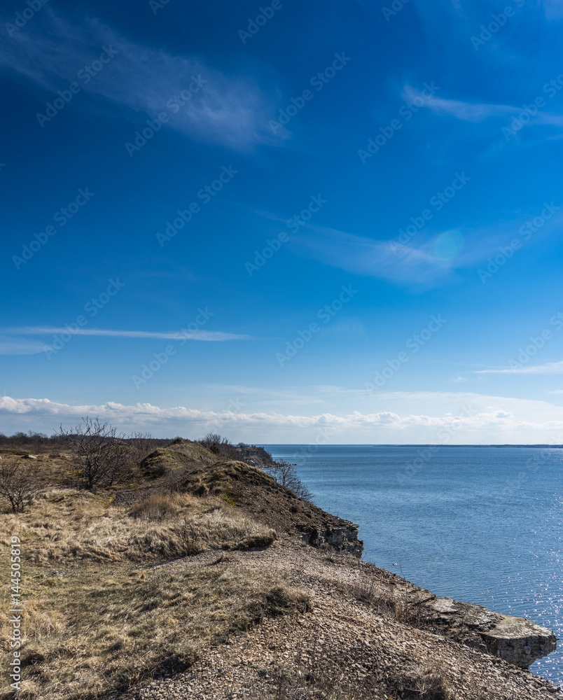 View of the Baltic Sea in the spring