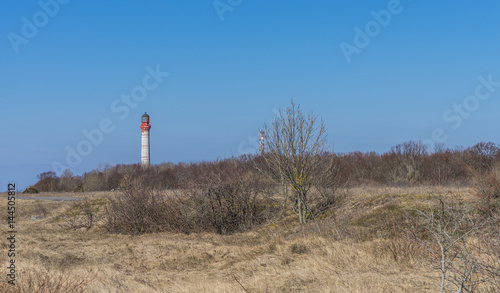 Red lighthouse of Paldiski. Pakri peninsula, Baltic sea, Estonia