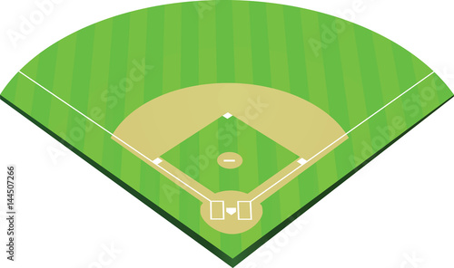 Baseball field vector