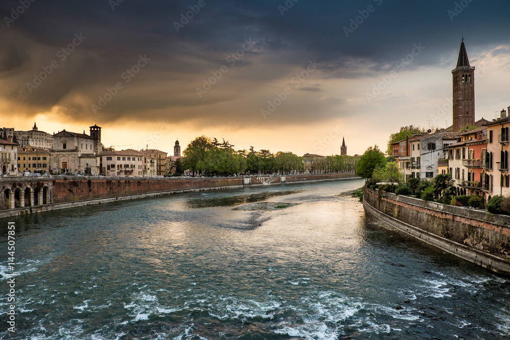 Fototapeta premium Verona Italy - Cityscape of Verona, Veneto
