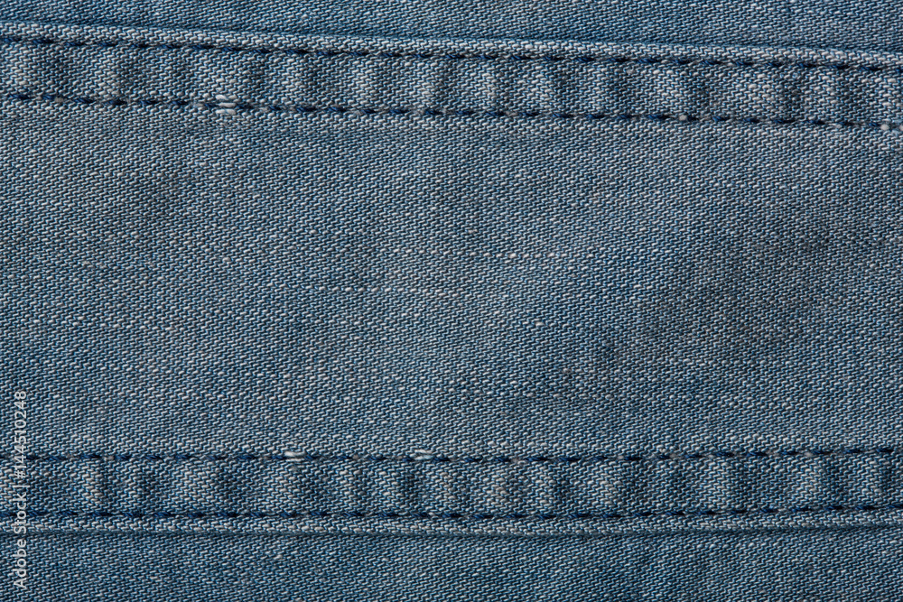 Denim jeans texture background with torn. The texture of the colored cotton fabric. Stitched texture jeans background. Fashion jeans button. Pocket and rivet on jeans. Fiber and fabric structure. Denim jeans texture background with torn. The texture of the colored cotton fabric. Stitched texture jeans background. Fashion jeans button. Pocket and rivet on jeans. Fiber and fabric structure.