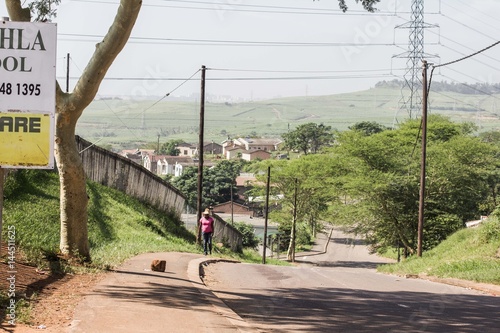 South African rural township - low cost houses and dusty streets #5