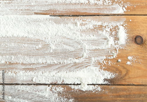 flour on table