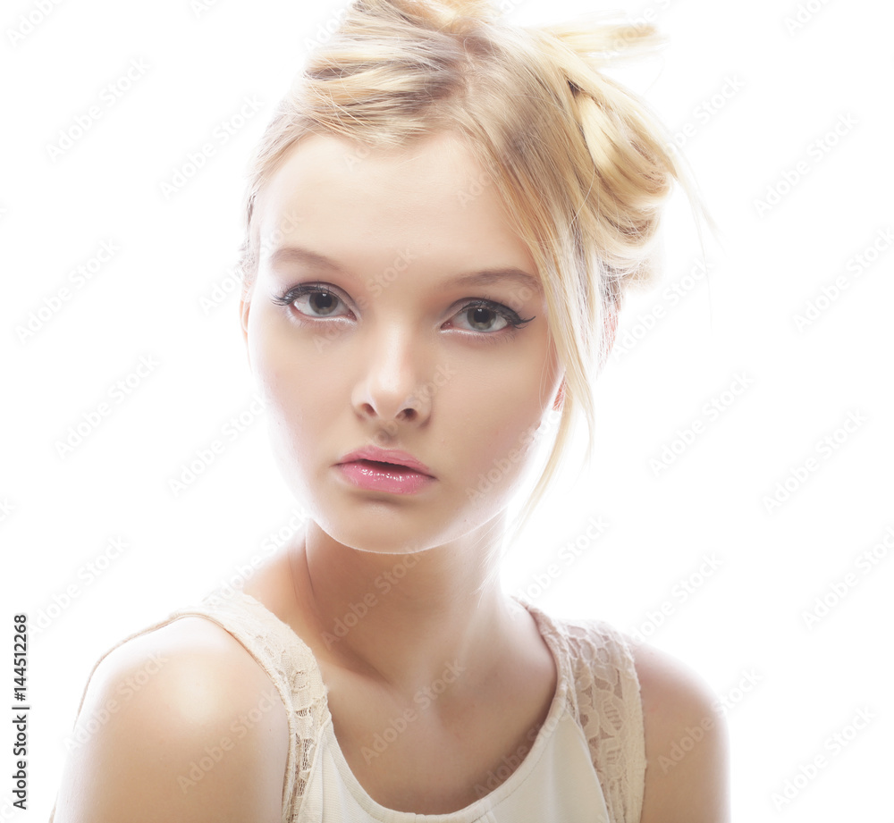 Photo of young beautiful woman with blond hair Photo of young beautiful woman with blond hair