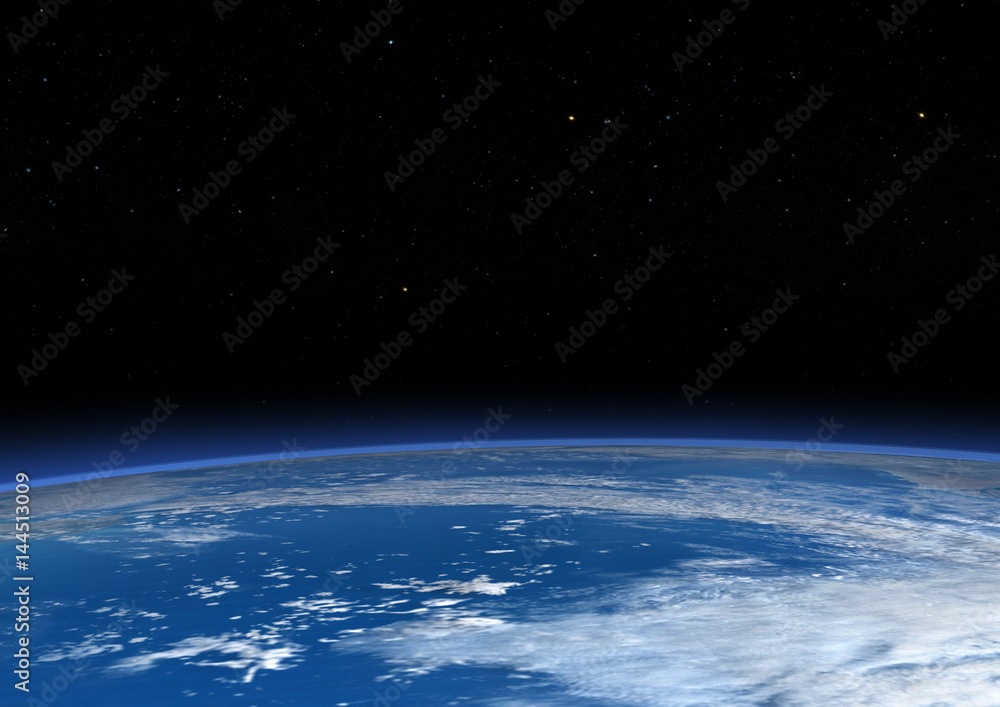 3D Rendering Blue Plant Earth