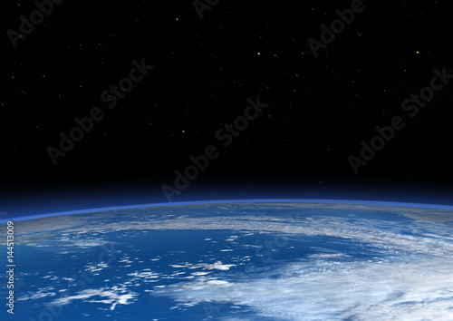 3D Rendering Blue Plant Earth