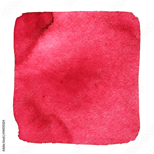 Red wry watercolor square