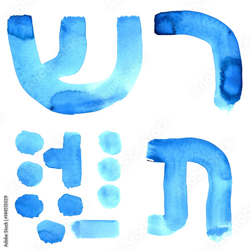 Letters of hebrew alphabet