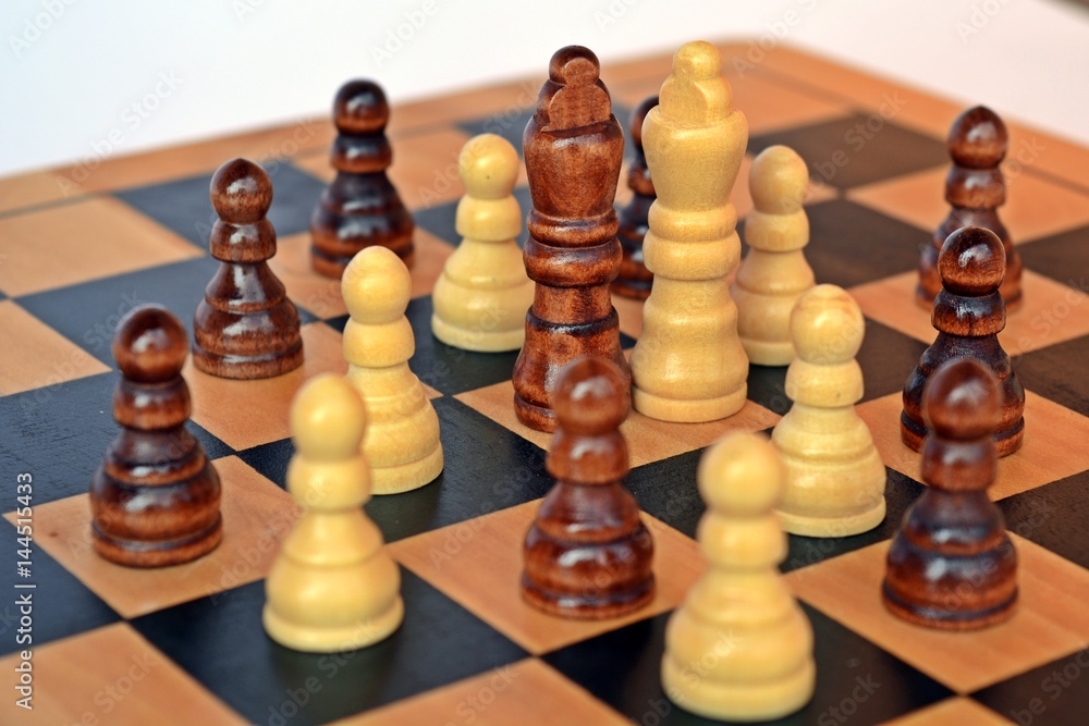 Chess - peasants are struggling against the upper layer Chess - peasants are struggling against the upper layer