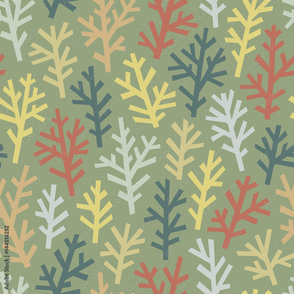 Seamless pattern with abstract trees Seamless pattern with abstract trees