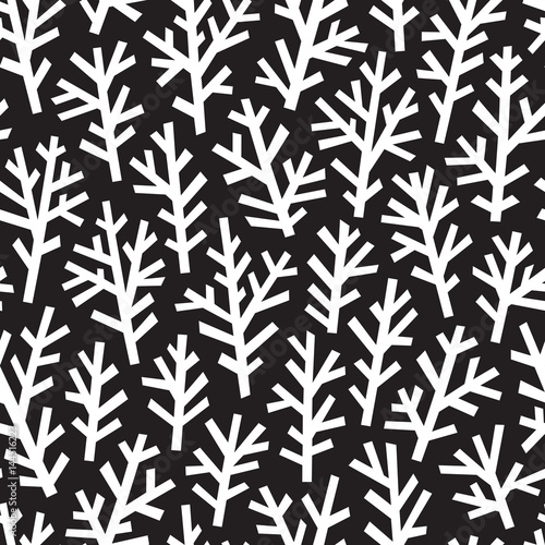 Fototapeta Naklejka Na Ścianę i Meble -  Black and white seamless pattern