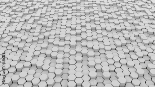 White hexagon pattern background texture