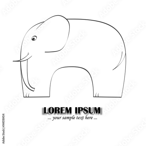 simplified elephant - variation