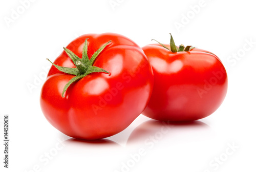 Tomatoes isolated on white.
