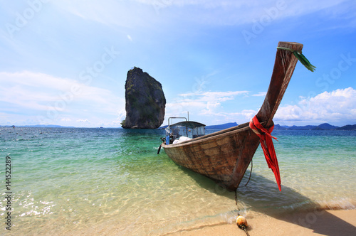 long boat and poda island in Thailand