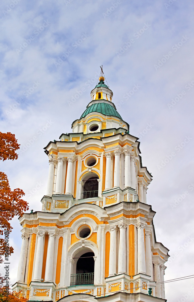 Bell tower of Trinity Monastery in Chernigiv, Ukraine