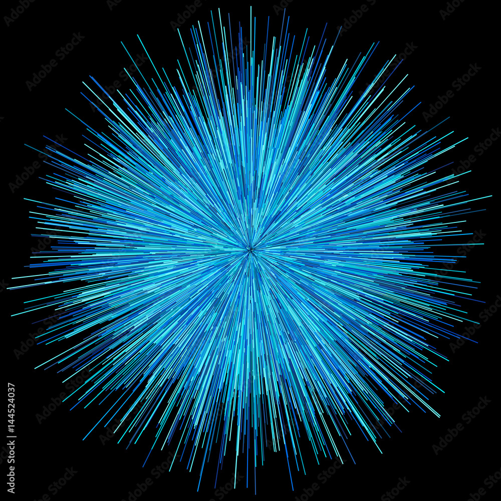 Obraz premium Abstract explosion burst of fireworks light