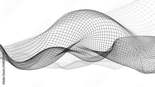 3d illustration of abstract wave structure scientific background
