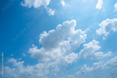 clear blue sky with cloud 