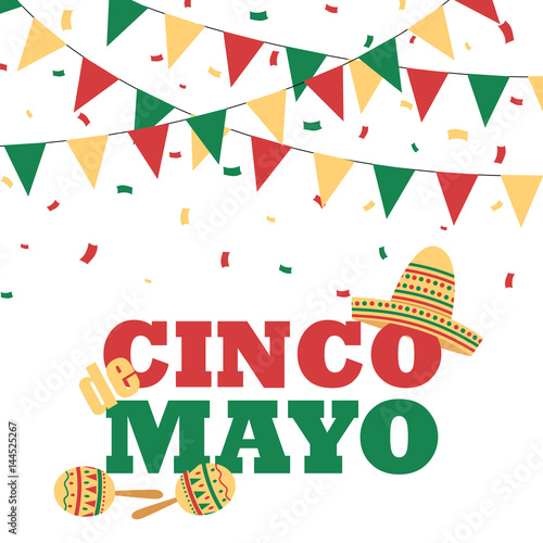 Cinco de Mayo banner with buntings