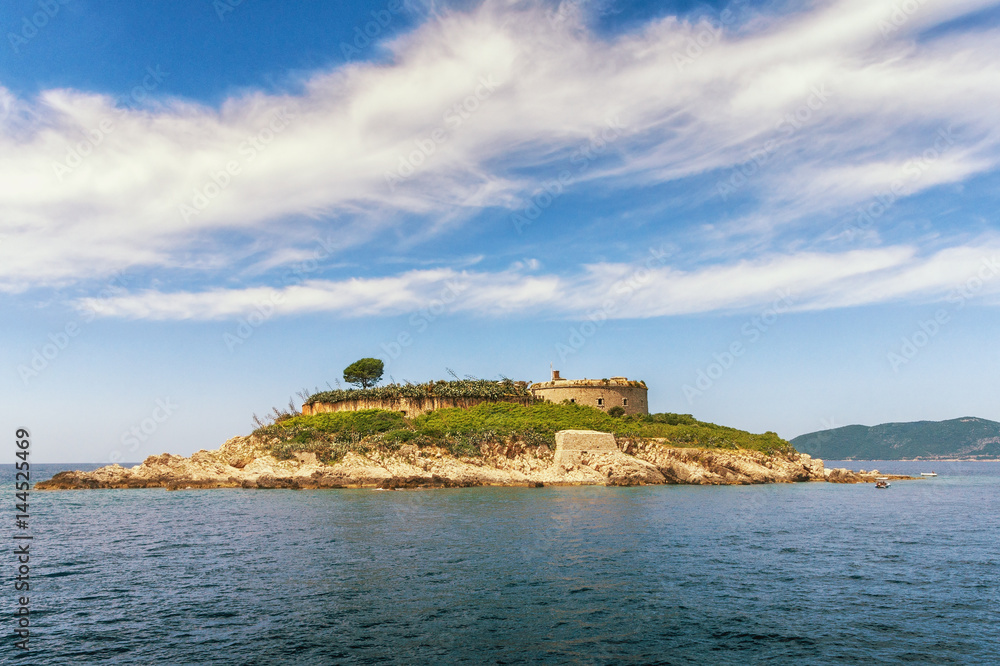 Mamula island with old Austro-Hungarian fort. Montenegro