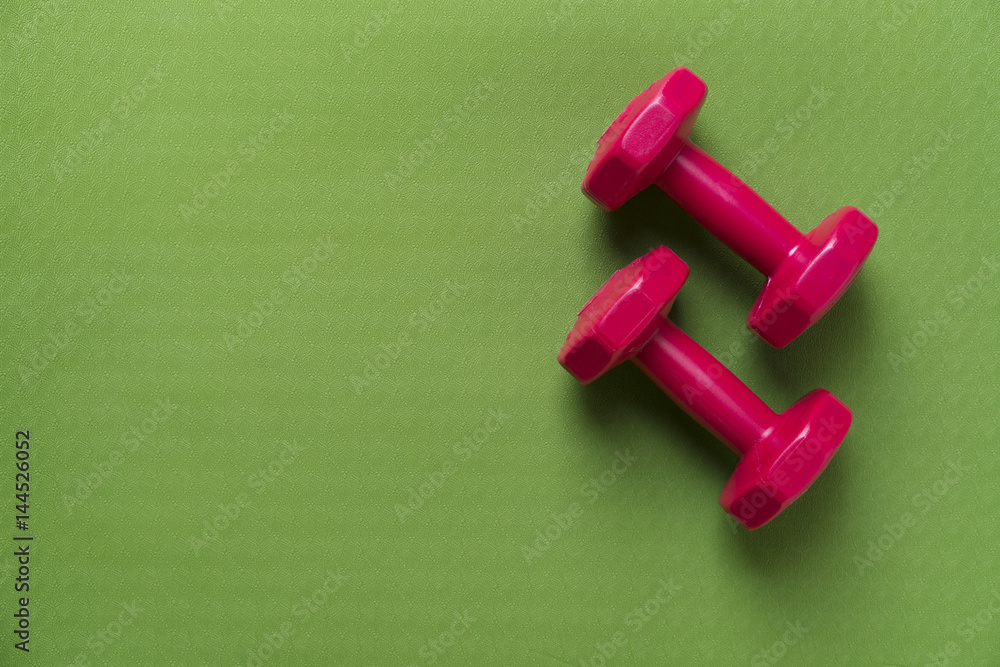 dumbbell and yoga mat dumbbell and yoga mat
