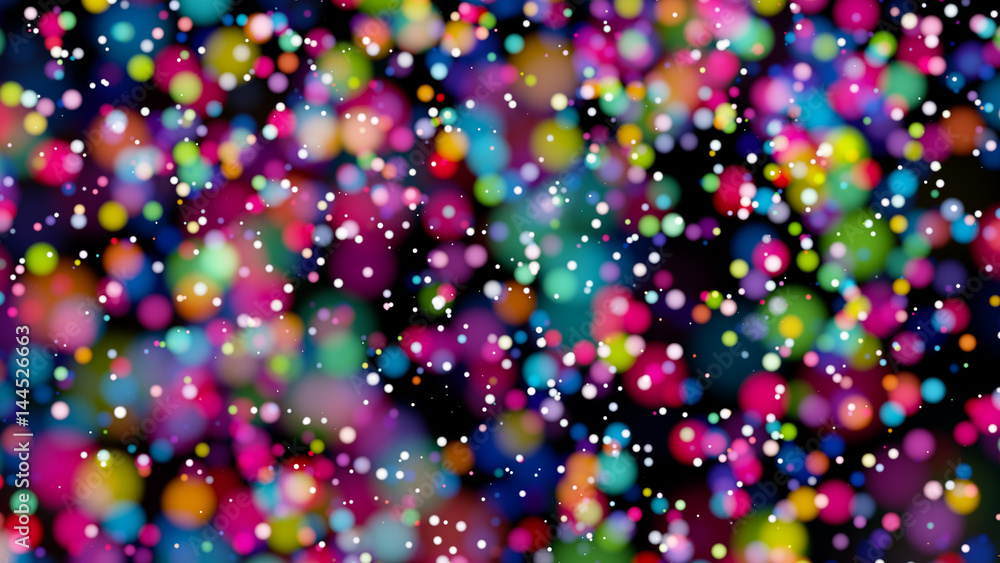 Beautiful colorful bokeh blurred background defocused lights