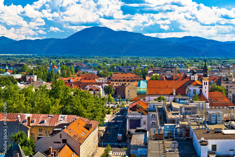City of Ljubljana panoramic view