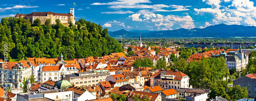 City of Ljubljana panoramic view photo