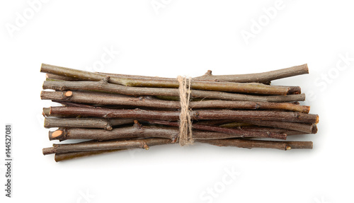 Obraz na plátně Bunch of wooden twigs