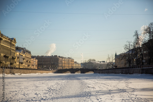 Saint Petersburg winter cityscape © cmirnovalexander