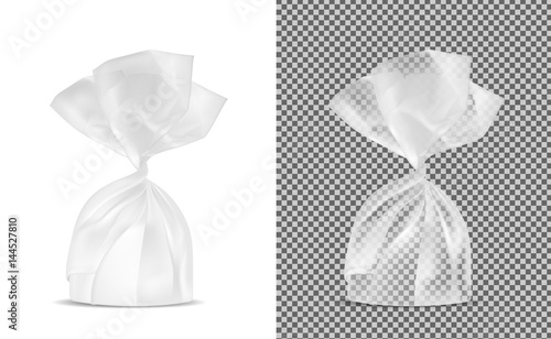 Transparent foil food snack pack for candy and other products