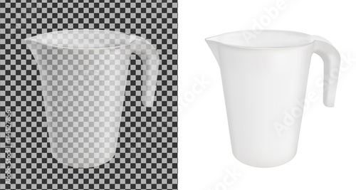 Transparent vector plastic jug