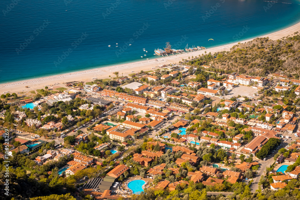 Oludeniz lagoon in sea landscape view of beach Oludeniz lagoon in sea landscape view of beach