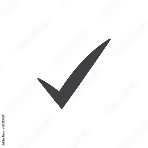 Check icon in black on a white background. Vector illustration