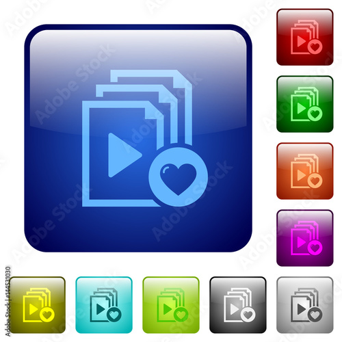 Favorite playlist color square buttons