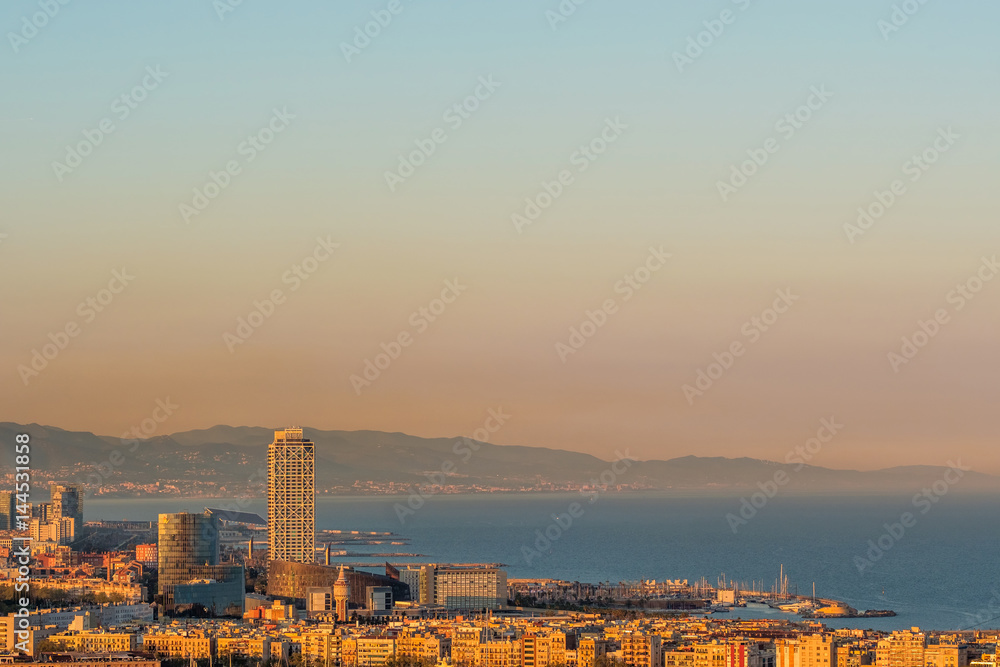 Barcelona coast overlook