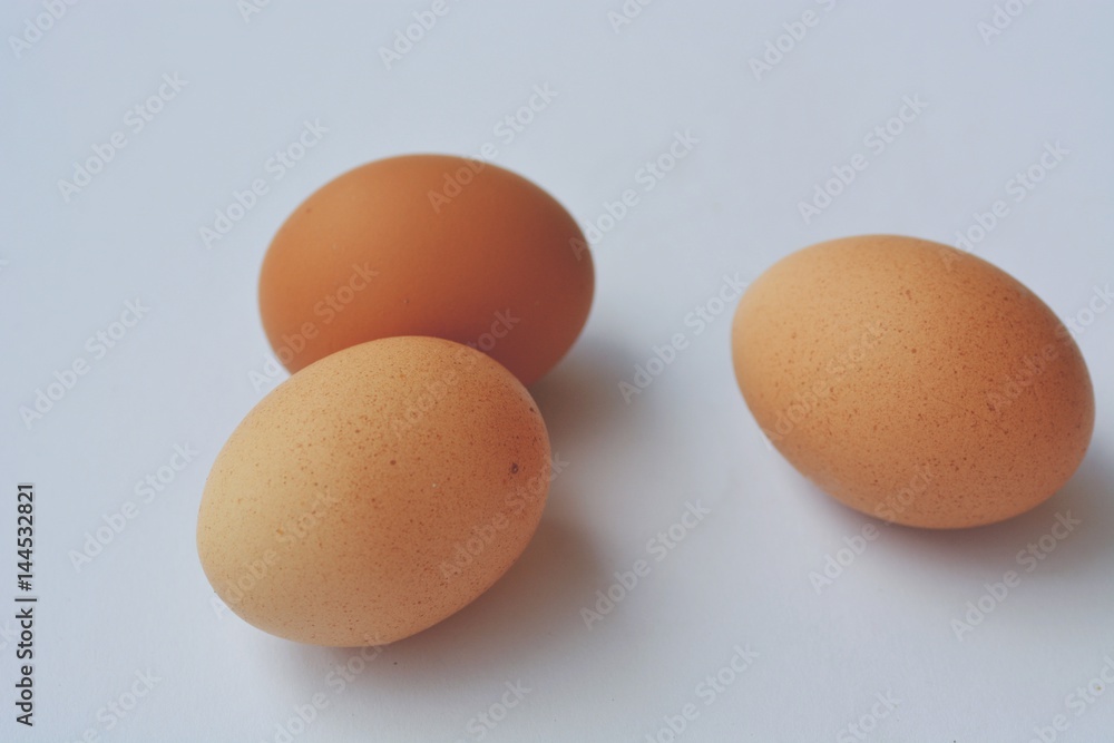 Eggs on a white background Eggs on a white background