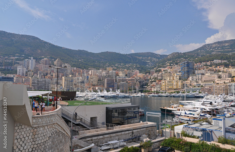 The view of the district of La Condamine, Monako