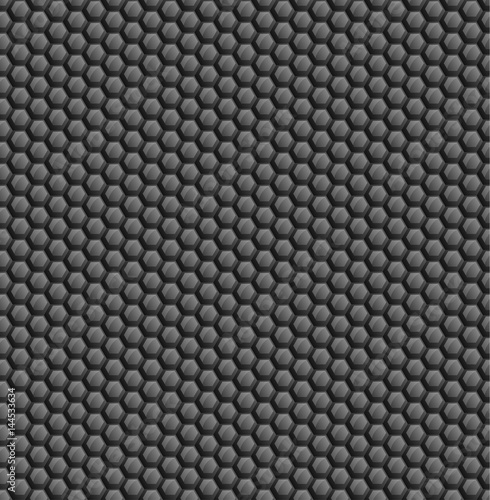 Abstract background of black hexagons. Wallpapers for web sites. Small honeycombs are connected. 3D vector